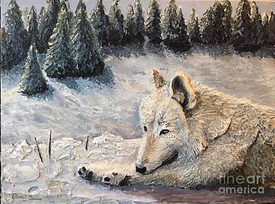  Painting - Resting in the Snow by Pam Fries