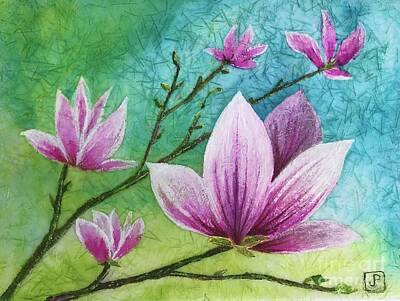  Painting - Tulip Tree Magnolia  by Jannett Prusik