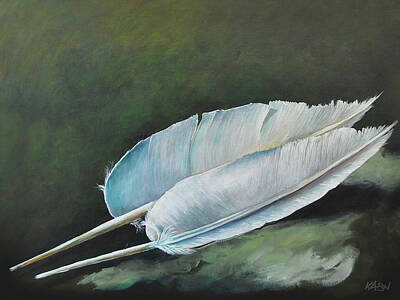  Painting - Two Quills by Ka-Son Reeves