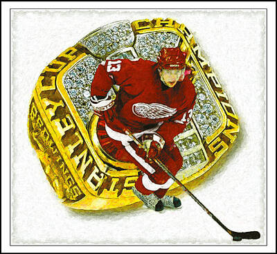 Pavel Datsyuk Detroit Red Wings Hockey Nhl Sports Sports Paintings