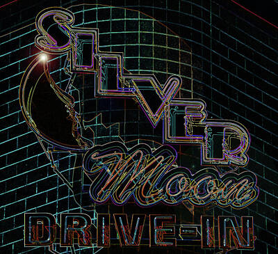 Silver Moon Drive In Art Prints