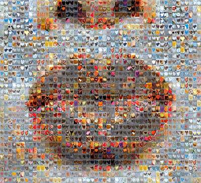 Contemporary Heart Collage Digital Art
