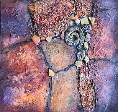  Mixed Media - Abalone Earth I by Terry Ann Morris