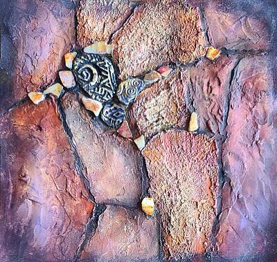  Mixed Media - Abalone Earth II by Terry Ann Morris