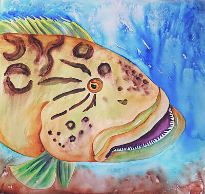  Painting - 50 Shades of Grouper by Kathy Sturr