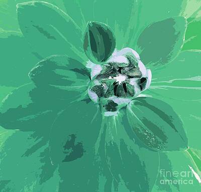  Digital Art - Centre Stage Green by Tracey Lee Cassin