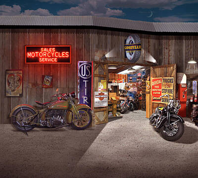 Designs Similar to Outside the Motorcycle Shop