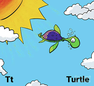  Drawing - Turtle Nursery Art by Mike Mooney
