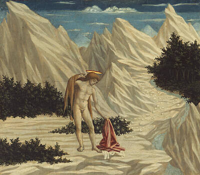 Saint Pious Devout Devotion Faith Male Nude Halo Wilderness Renaissance Paintings