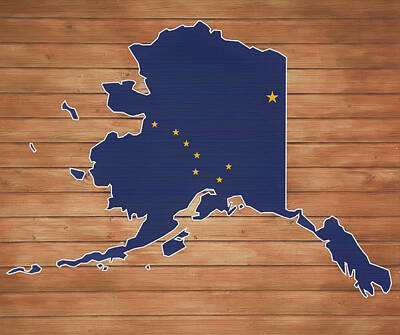 Designs Similar to Alaska Map And Flag On Wood