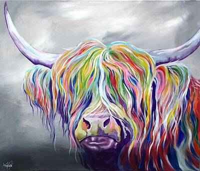 Highland Cattle Paintings Fine Art America