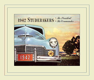 3030.Studebaker Vintage Car ad POSTER.Rich Guy and Girls.Home Room Art decor