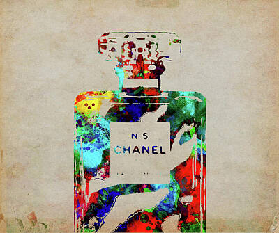 Chanel No. 5 Perfume Spray Paint Can Pop, Painting by Tony Rubino
