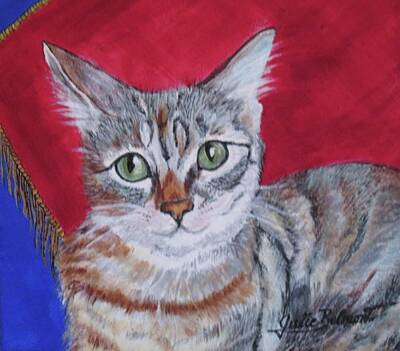  Painting - Flower the Cat by Julie Belmont