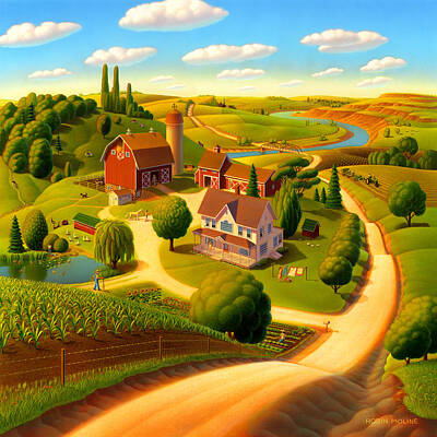 Farm Life Paintings: Rob Moline Wall Art