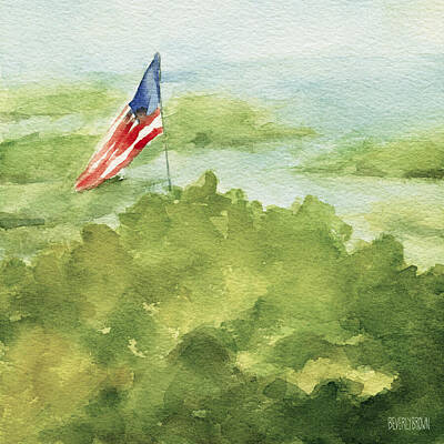 Abstract American Flag Paintings Fine Art America
