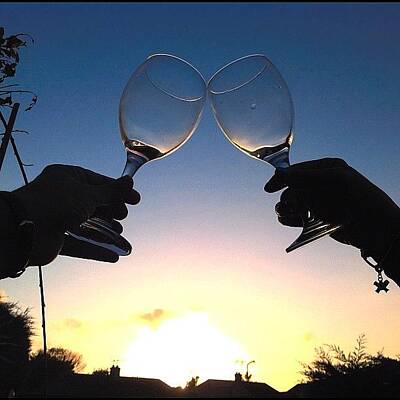 Designs Similar to #cheers#wine#sunset#glass#hand