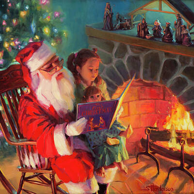 Christmas Eve Paintings Original Artwork