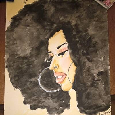 Afro Girl Paintings