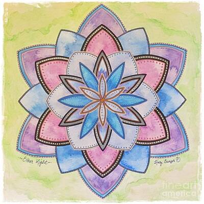  Painting - Ether Light Mandala by Holly Burger