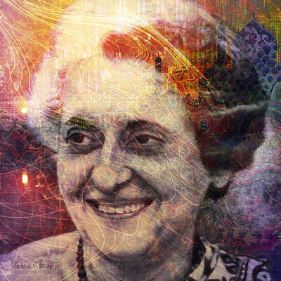 Indira Gandhi Digital Art - Pixels