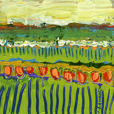 Tulips In Field Art