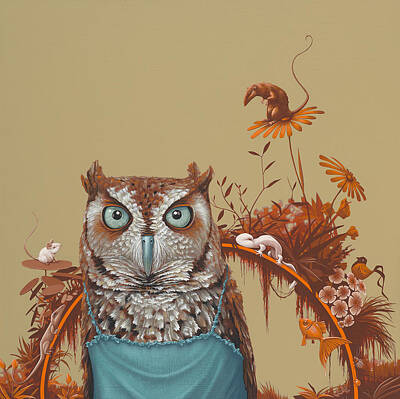 Colorful Owl Original Artwork