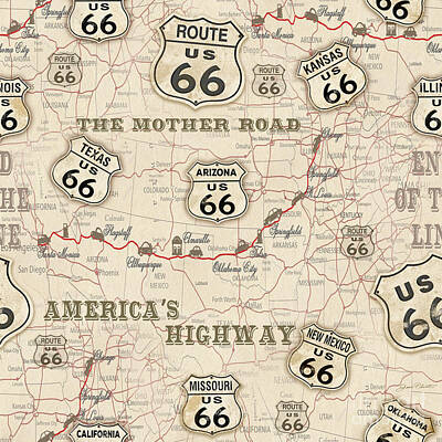 Designs Similar to Route 66 Map-JP3960