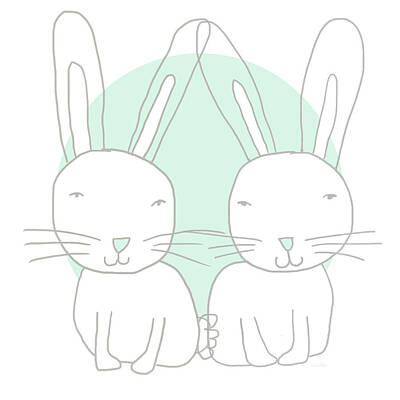 Designs Similar to Two Bunnies- Art by Linda Woods