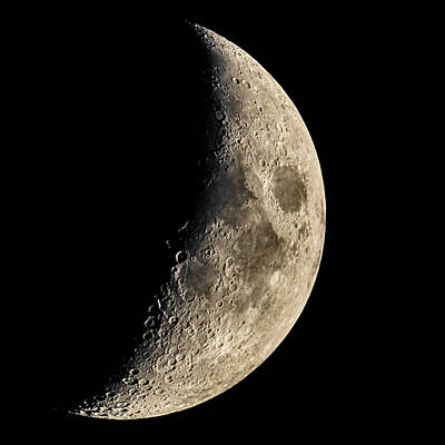  Photograph - Waxing Crescent by Chris Austin