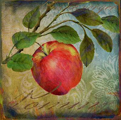 Red Apple Mixed Media