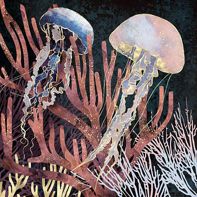 Pink Jellyfish Digital Art
