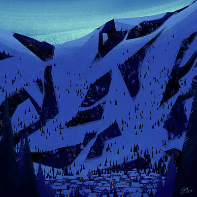 Mountains Digital Art Original Artwork