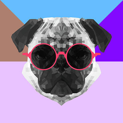 Designs Similar to Party Pug in Pink Glasses