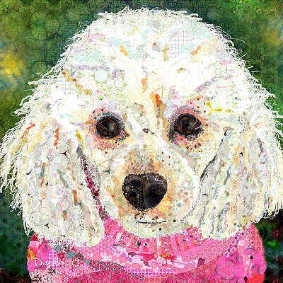 Peekaboo Nursery Art Large Poster Paper Print Rose Poodle Animal Wall Decor Photographic Dog Print Canvas Art Print Canvas