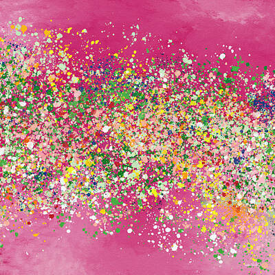 Pink Confetti Art