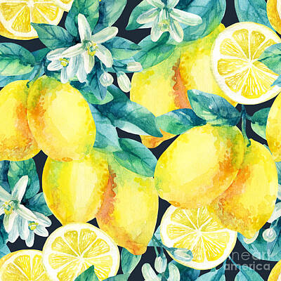 Designs Similar to Watercolor Lemon Fruit Branch