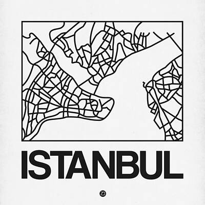 Designs Similar to White Map of Istanbul