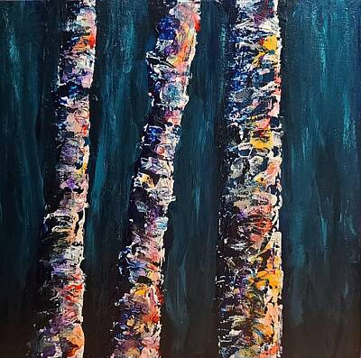  Painting - Birch Party by Terry Ann Morris