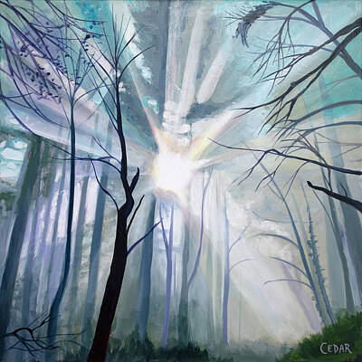  Painting - Blue Mist by Cedar Lee