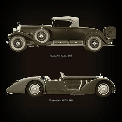 Cadillac And Mercedes Benz Art