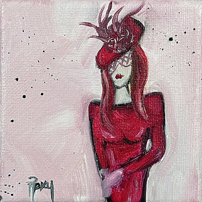  Painting - Fascinating in Red by Roxy Rich