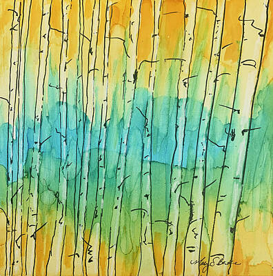  Painting - Forest for the Trees 4 by Mary Benke
