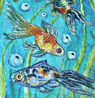 Painting - Goldfish Two by Jannett Prusik