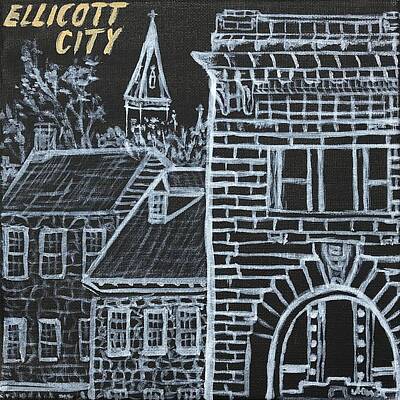 Historic Ellicott City Main Street Landscape 2 Art Print