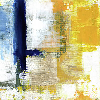 Yellow And Gray Mixed Media