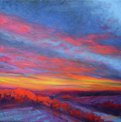  Painting - Montney Sunset by Alison Newth
