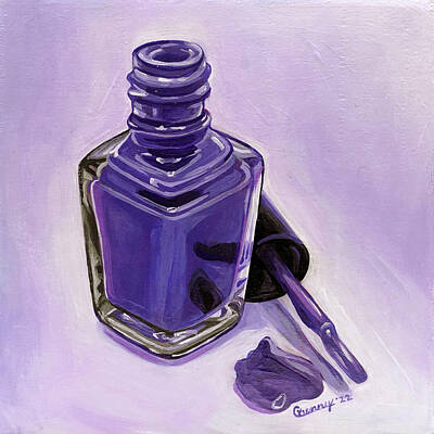  Painting - Purple Nail Polish by Courtney Kenny Porto