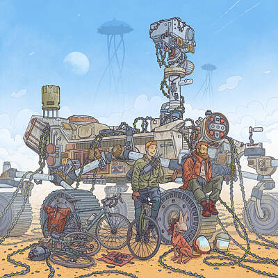  Digital Art - Rover Ruins Ride by EvanArt - Evan Miller