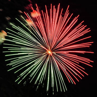  Photograph - Star burst photograph of Fireworks 4th by Louis Dallara